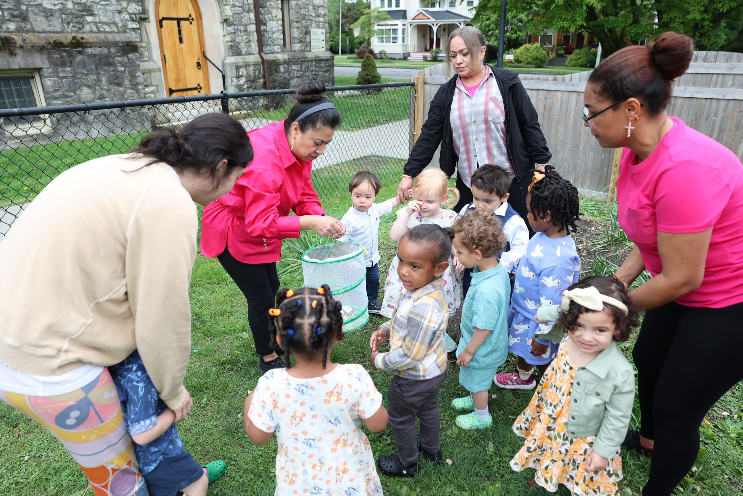 Group of children learning at Day One Project workshop